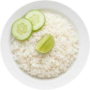 Steamed Rice with Salad