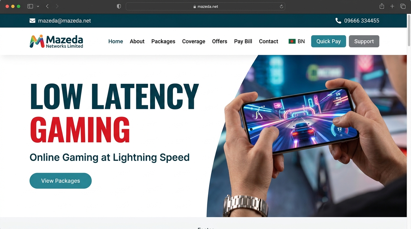 Mazeda Networks - Low Latency Gaming Screenshot